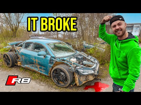 REBUILDING MY RALLIED AUDI R8 BUT IT BROKE