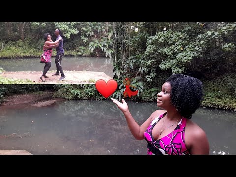 Teaching my boyfriend how to Waltz near a beautiful Dam in Grand Etang Grenada ❤🇬🇩💃🏾