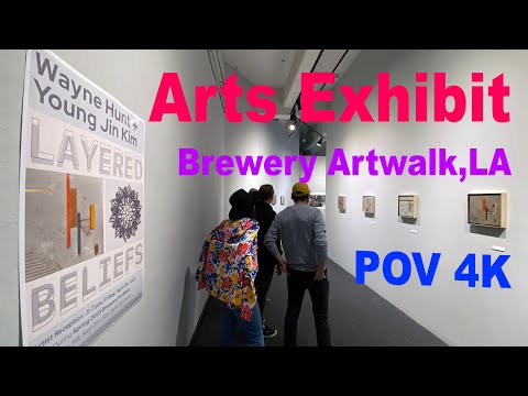 Arts Exhibition Walk Around - Brewery Artwalk POV 4K