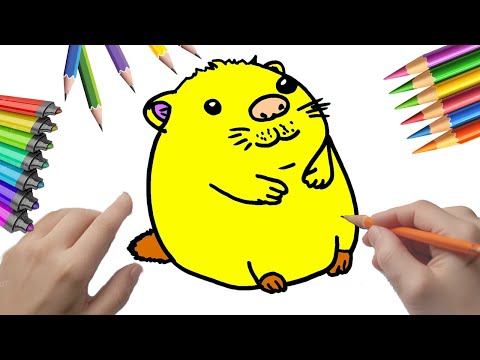 Cómo dibujar un capibara bebé súper tierno