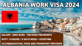 Albania 🇦🇱 Work Visa 2024 | Salary 60,000 Per Month | Jobs in Albania For Indians | Work Permit Visa