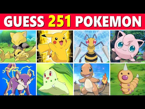 WHO'S THAT POKÉMON? ⚡Guess ALL 251 Pokémon (Gen 1 & Gen 2) ✅