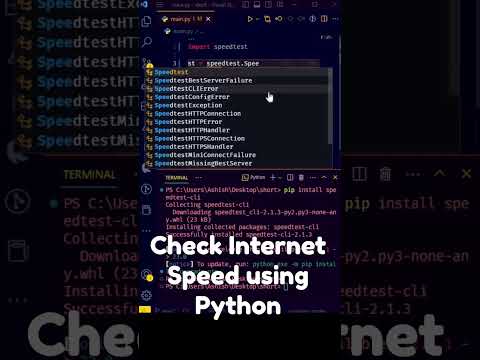 Check Internet Speed Using Python #memes #shorts #programming #python