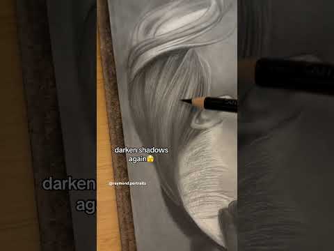 HAIR TUTORIAL (tiktok: raymond.portraits) #art #shortsvideo #artist #artistdrawing #arianagrande