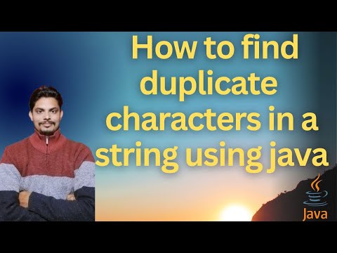 Frequently Asked Java Program | How to find duplicate characters in a string using java