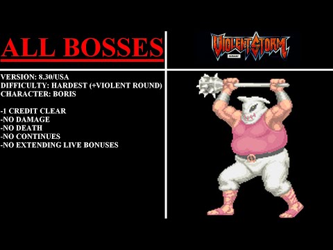 Violent Storm [v8.30/USA] (Arcade) - (All Bosses | Hardest Difficulty + Violent Round)