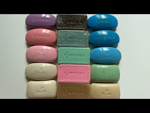 ASMR cutting of dry Russian soap produced by "Becha"