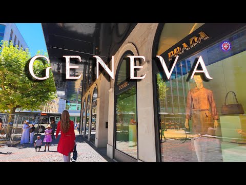 GENEVA SWITZERLAND ✨ 4K Exploring the beauty of luxury city / Shopping Streets, Old town & Fountain