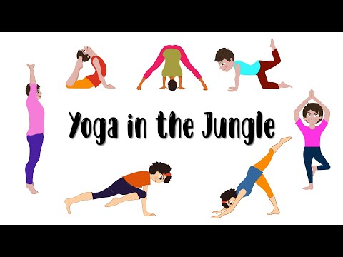 Easy Yoga Poses for Strength and Flexibility | Fun Facts about Jungle Animals | Yoga Guppy