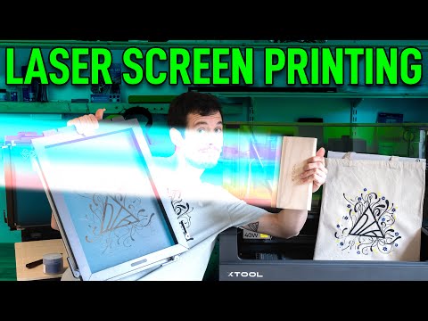 Screen Printing with a Laser Cutter? // xTool S1 40 Watt Laser Cutter + Screen Printer Kit