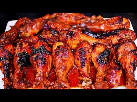 Slowly Baked Honey Garlic Chicken Drumsticks - Easy Baked Chicken Legs