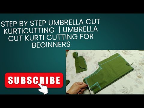 Step by Step Umbrella Cut KurtiCutting | Umbrella Cut kurti cutting for Beginners