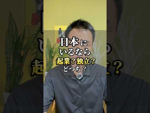 日本にいるなら起業？独立?どっち？