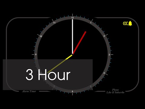 3 Hour - Analog Clock Timer & Alarm - 1080p - Countdown