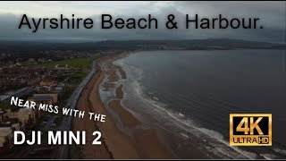 Ayr Beach, South Ayrshire, before sun rise, Near miss with drone..