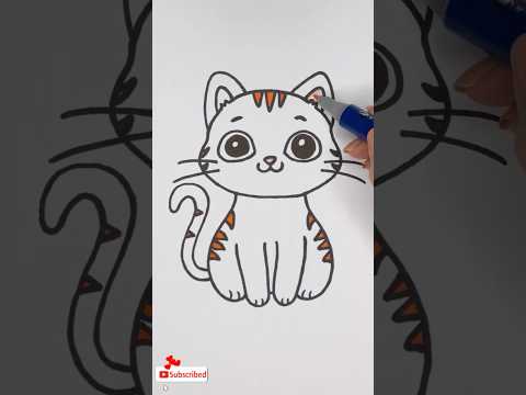 How to Draw a Cute Cat 🐱🐾