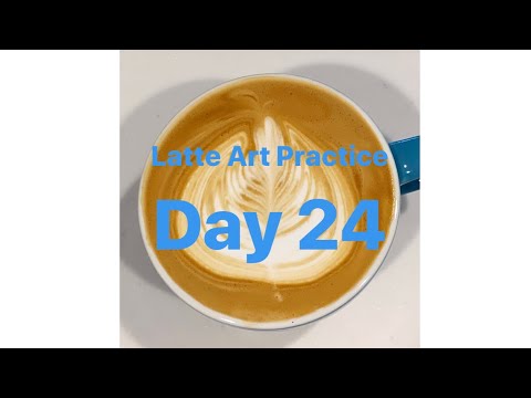 Latte Art Practice Day 24/ ラテアート練習記録 24日目/ 라떼 아트 연습 24 일차/ 第二十四天拿铁艺术练习