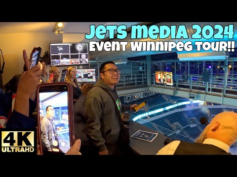 WALKING THROUGH WINNIPEG JETS MEDIA EVENT BEHIND THE SCENES TOUR!! ✈️🏒 [4K]