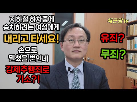 지하철 내리고 타세요!  강제추행 사건