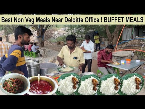 Hard working Man Selling Cheapest Roadside Meals | Unlimited Non Veg Food #streetfood #auntymeals