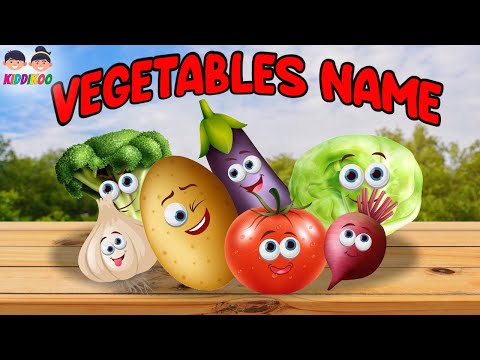 Vegetables Name For Kids Learning - Vegetables With Pictures - Vegetables Name in English - Kiddikoo