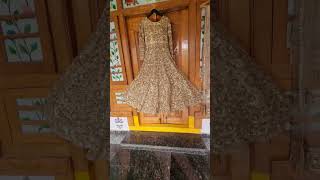 Golden zardosi hand work bridal outfit