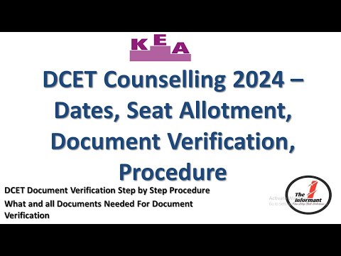 DCET Document Verification 2024| DCET 2024 Counselling Process| DCET Document Verification Procedure