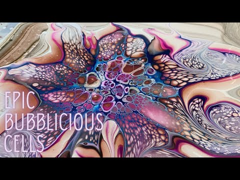 #170 EPIC Bubblicious Mandala Inspired Bloom | Acrylic Pour Painting | Abstract | Fluid Painting