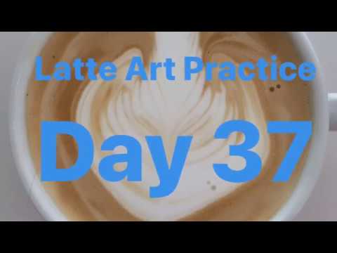 Latte Art Practice Day 37/ ラテアート練習記録 37日目/ 라떼 아트 연습 37 일차/ 第三十七天拿铁艺术练习