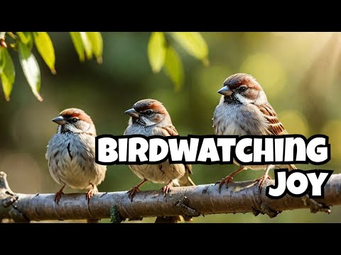 Charming Sparrows Enjoying Their Day | Delightful Birdwatching Moments