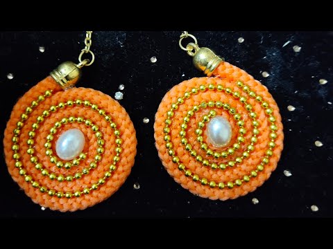 waste rope #se banaye beautiful earrings 🥰🤩 kaise Lage please comment and like share