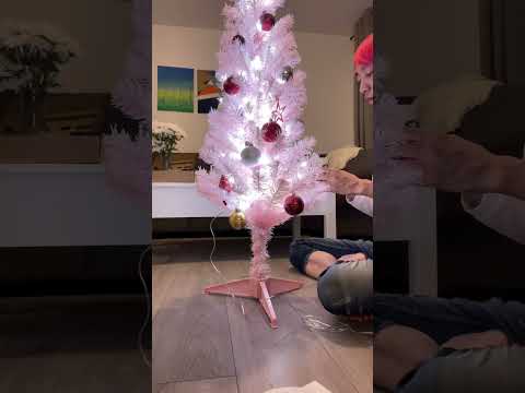 Thai guy made his pink Christmas tree! #christmas #christmastree #glasgow