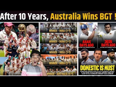 AFTER 4 BGT SERIES AND 10 YEARS AUSTRAILA WINS BGT! IN 2025 #cricket