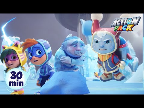 Snowball Showdown: Action Pack vs. Cold Snap! | Action Pack | Kids Tv Shows