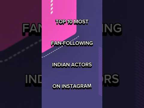 Top 10 Most Fan Following Indian Actors On Instagram 🔥🤯 #shorts