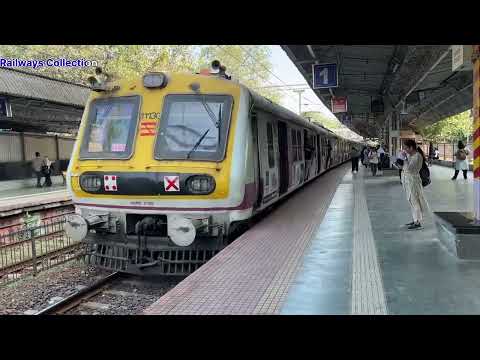 Sewri Railways Station Mumbai ll Panvel Vashi Belapur CSMT Local Train Arrival and Departure