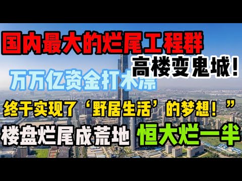 国内最大的烂尾楼群惨状，烂尾工程 烂尾别墅群 恒大能占一半 豪宅梦碎！烂尾楼盘变废地，买房像中了‘荒野生存’的头奖！#烂尾#工程#