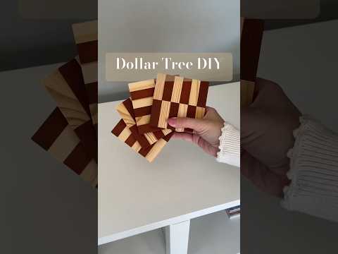 DOLLAR TREE DIY Wood Coasters #dollartree #dollartreediy #highend #shorts #dollartreecrafts