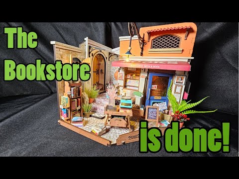 Rolife Corner Bookstore: Furniture Finale! #rolife #miniatures #dollhouse #crafts