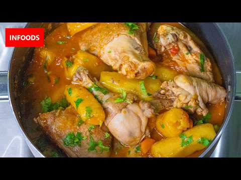 Chicken and Green Bananas Recipe | How to Cook Chicken with Green Bananas | Infoods