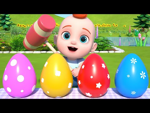 Leo Explores Colorful Surprise Eggs | Learn vehicles | Leo Kids Songs & Nursery Rhymes