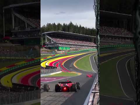 The Eau Rouge! curve Formula 1 cars can reach speeds of up to 320 km/h when passing the lowest point