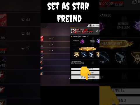 free fire || how to Set as star freind #shorts