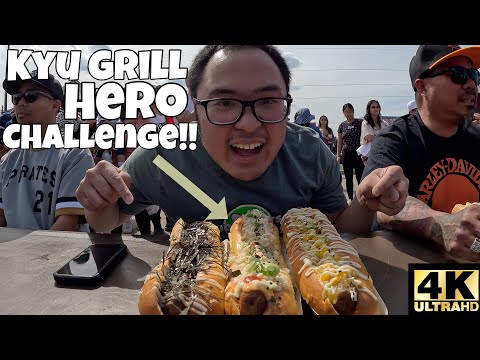 JDIZZEATS TRIES KYU GRILL HERO CHALLENGE IN WINNIPEG!! 🌭🇯🇵 [4K]