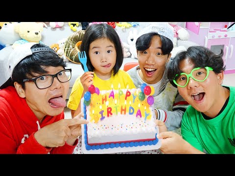 Boram and Conan learn to share Birthday Cake ideas