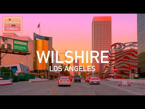 Dreamy Sunset Drive | Mid Wilshire Los Angeles California | Relaxing Stress Relief | HDR 60fps