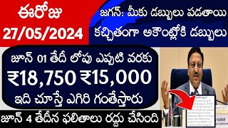 #జగన్: ఎన్నిలకల ఫలితాలు రద్దు YSR చేయూత 18,750+3,000 ఈ తేది నుండి ఖాతాలకు జమ//@Ysr cheyutha