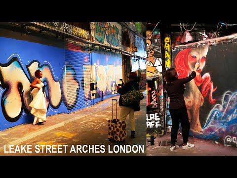 Leake Street Arches urban graffiti landscape garden Banksy Cans