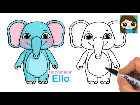 How to Draw Ello Elephant | CoComelon