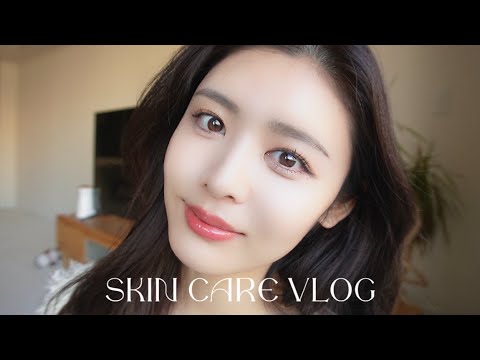 【SKIN CARE VLOG】脱ファンデしている私の1ヶ月スキンケアの様子🙆‍♀️✨/スキンケア/旅行/食事/